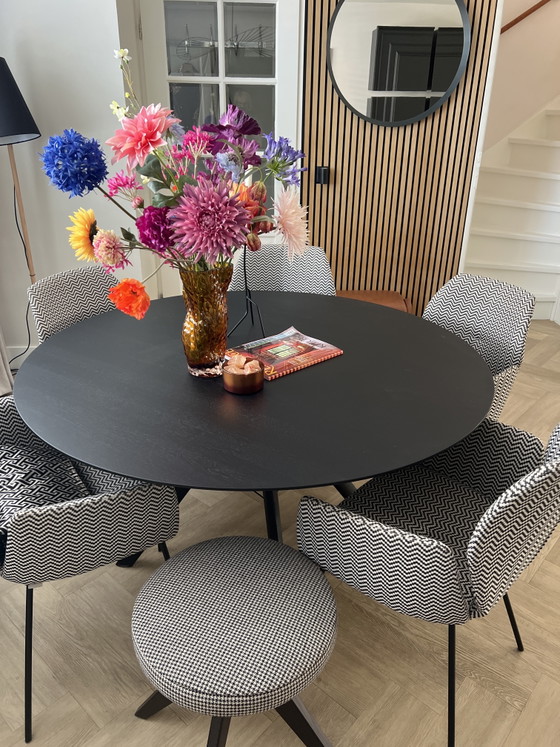 Mobitec Eclips Round Dining Table Black 135cm – Metal, Wood (photo 6 of 7)