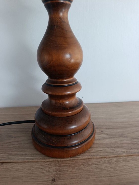 Vintage furniture lamp, sixties / mid-century lampshade I – vintage & création artisanale, Desk lamps, Wood (photo 7 of 7)
