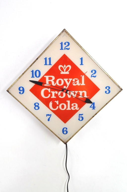 Vintage Royal Crown Cola clock, 1960s USA