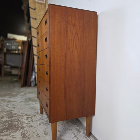 P. Westergaard Møbelfabrik, vintage 1960s Danish Chest of drawers, Wood, Brown, Scandinavian (photo 11 of 17)