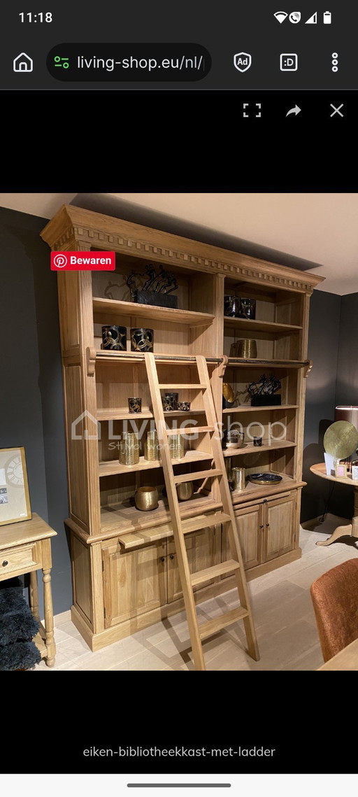 Country library cabinet