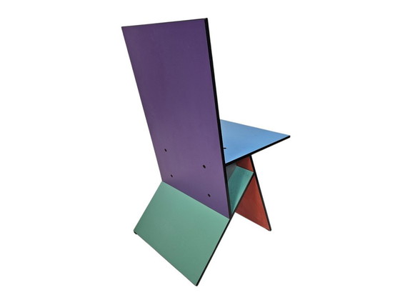 Ikea - Vilbert Chair - Design Verner Panton - Memphis Milano Style - 1993 – Chairs and lounge chairs, Mdf (photo 7 of 9)