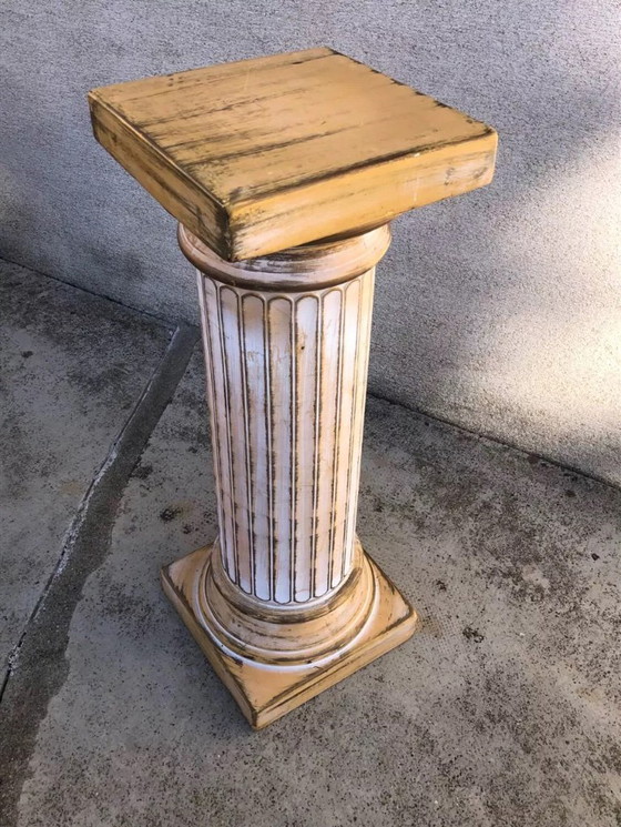Image 1 of Column side table, pedestal table, Roman
