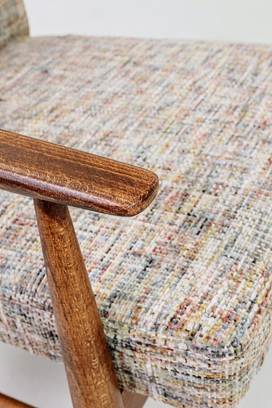 Image 1 of Scandinavische fauteuil veelkleurig gebreid boho-design van H.Lis ste