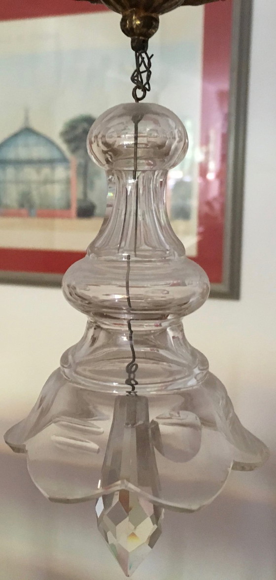 Image 1 of Lampadario antico a 5 luci, una vera rarità, risalente al periodo 1860-1870.