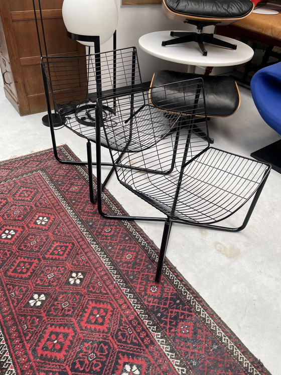 Vintage wire steel armchairs, Niels Gammelgaard 1980s – Metal (photo 9 of 9)