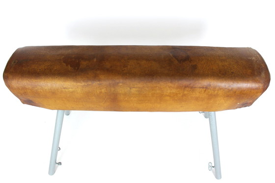 Image 1 of Vintage Gymnastic Pommel Horse In Leather, 1950S