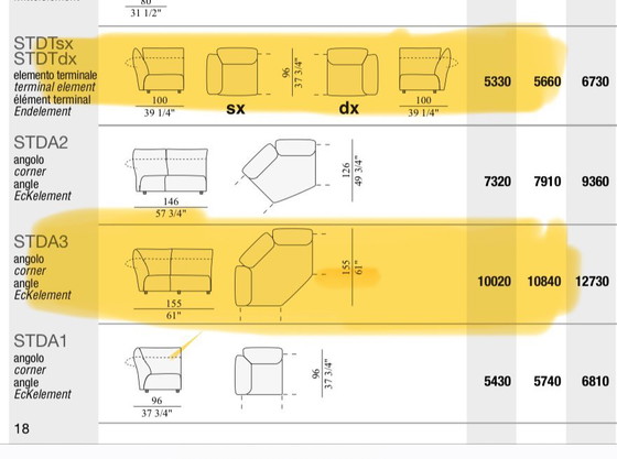 Image 1 of Edra Standard modulares Ecksofa Stoff Soft Nest T 8212
