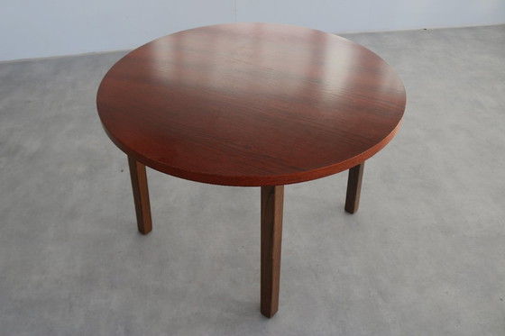 Image 1 of vintage round wooden table