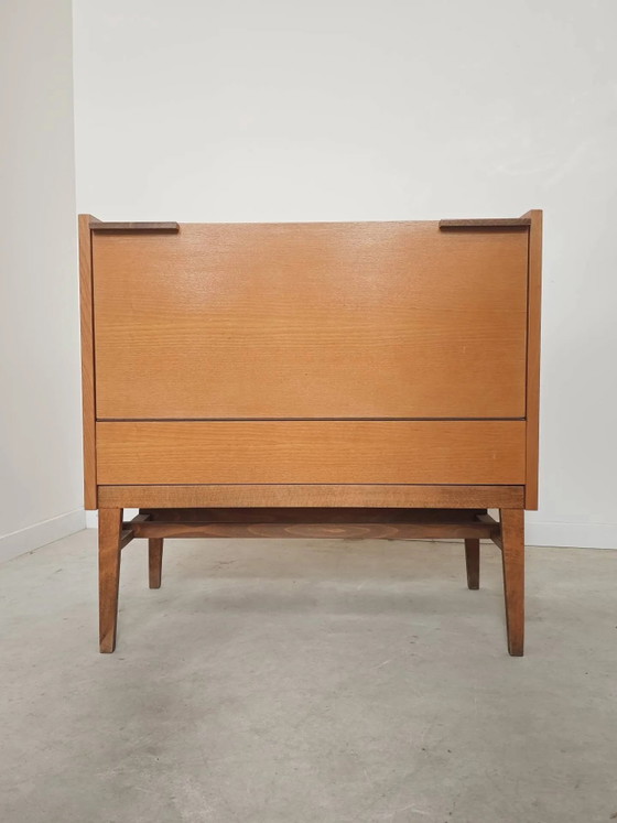 Deken kist of minibar Frantisek Mezulanik voor Up Zavody 60 – Barkrukken, Wood, Mid Century Modern (photo 3 of 30)