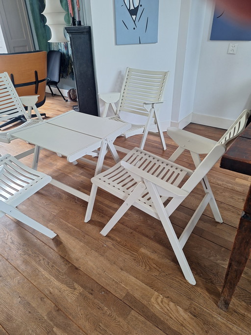Set van 4x stoel 1x tafel Rex Stol