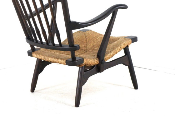 Image 1 of De Ster fauteuil spijlenstoel vintage 