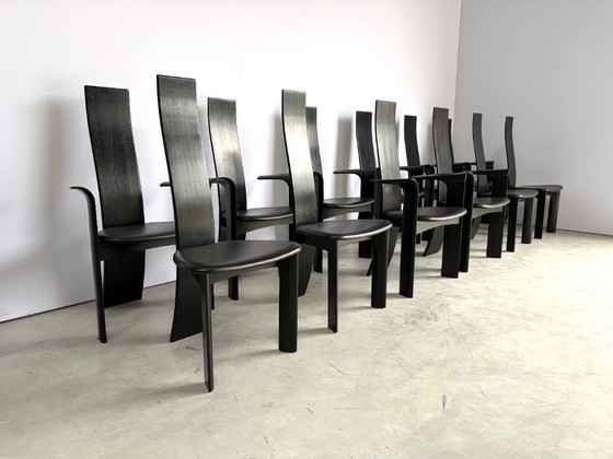 Set Of 12 Iris Chairs By Rob And Dries Van Den Berghe For Van Den Berghe Pauvers, 1990s – Dining chairs (photo 5 of 9)