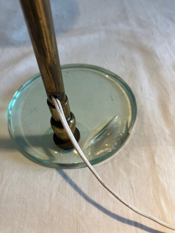 Vintage brass and glass table lamp – Metal (photo 7 of 15)