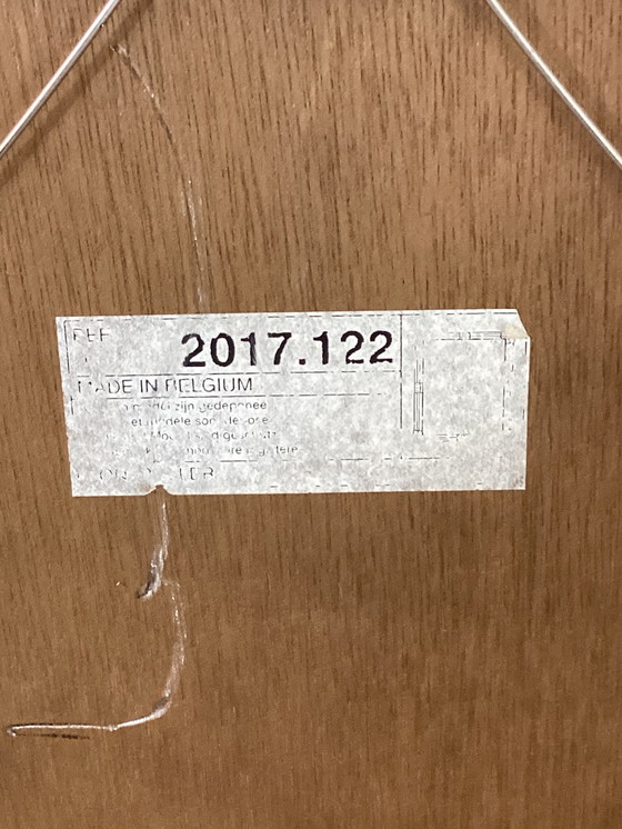 Image 1 of Miroir à facettes Deknudt doré avec bords fumés