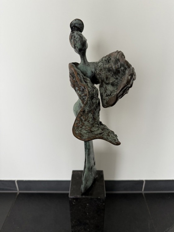 Image 1 of Bronze Statue: Ming Dynasty Opera Dancer