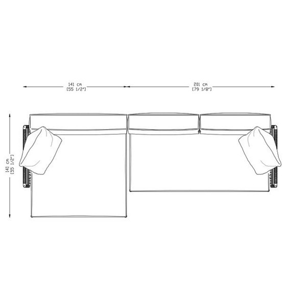 Image 1 of B&B Italia Ribes modular corner sofa in fabric Lusso