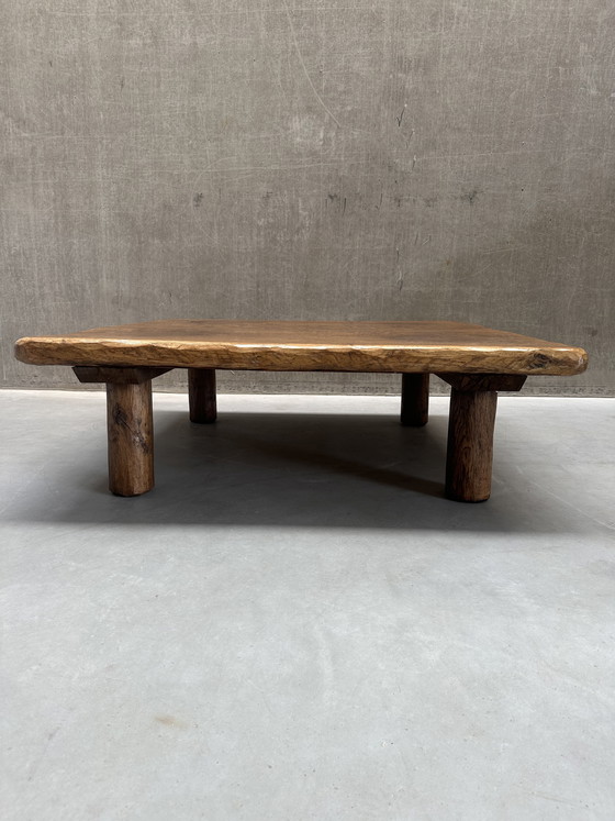 Image 1 of XL Vintage massief houten salontafel