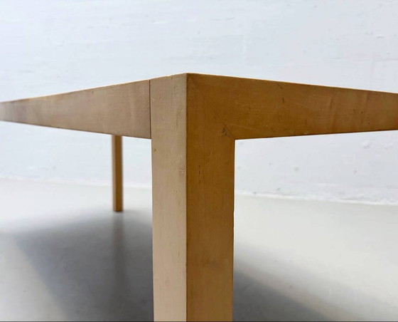 Image 1 of Dining table with linoleum surface and light solid wood frame, 1970s