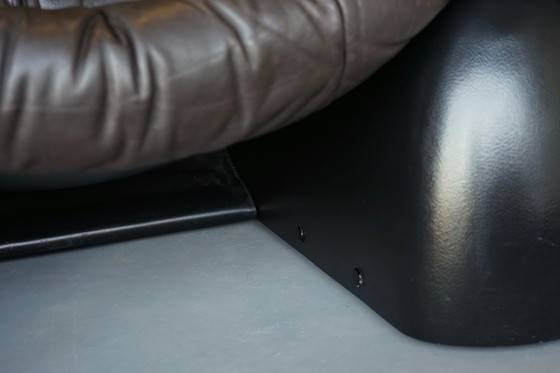 Image 1 of Amak Lounge Chair aus braunem Leder von Annie Hieronimus für Cinna, 1980er Jahre