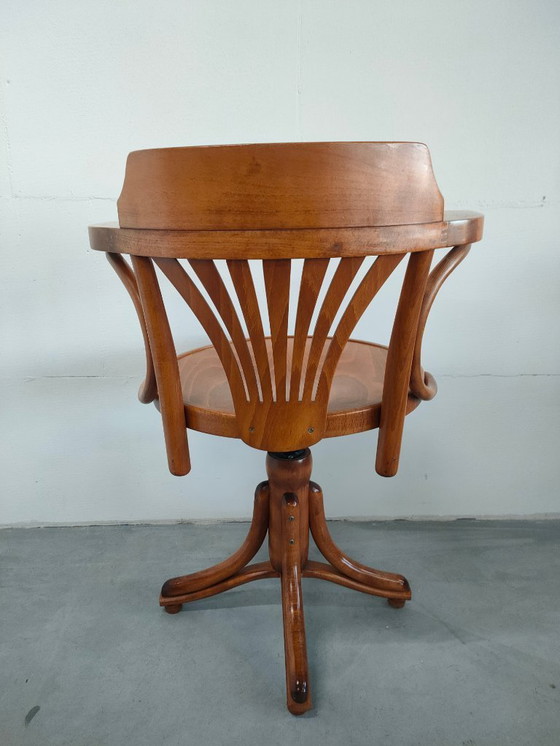 Image 1 of Sedia da capitano vintage in stile Thonet (legno curvato, seduta girevole a 360 gradi)