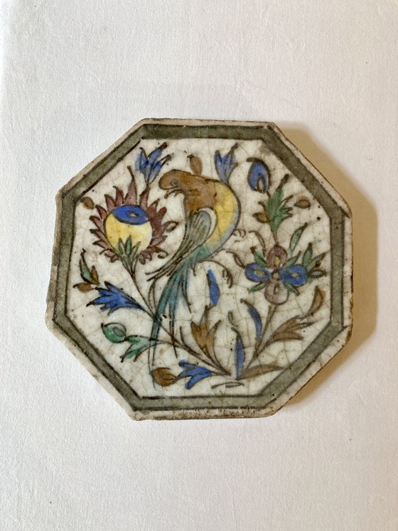 Image 1 of Antique Persian tile in glazed earthenware