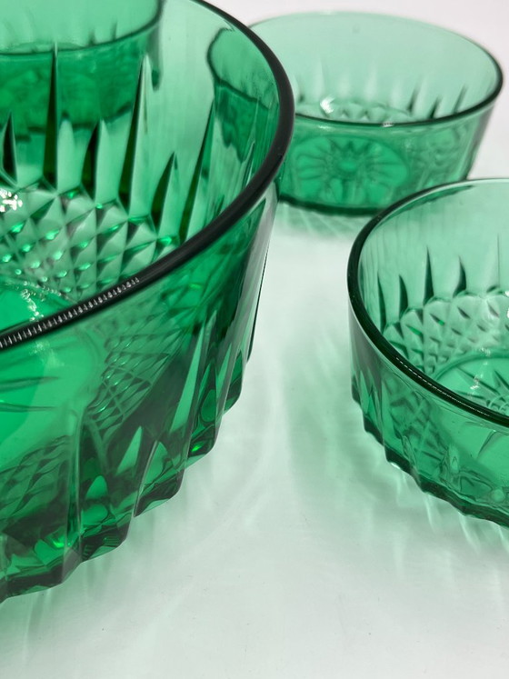 Lot 1 Salad Bowl and 8 Small Bowls Arcoroc Diamant – Glass & Decanter, Glass (photo 10 of 13)