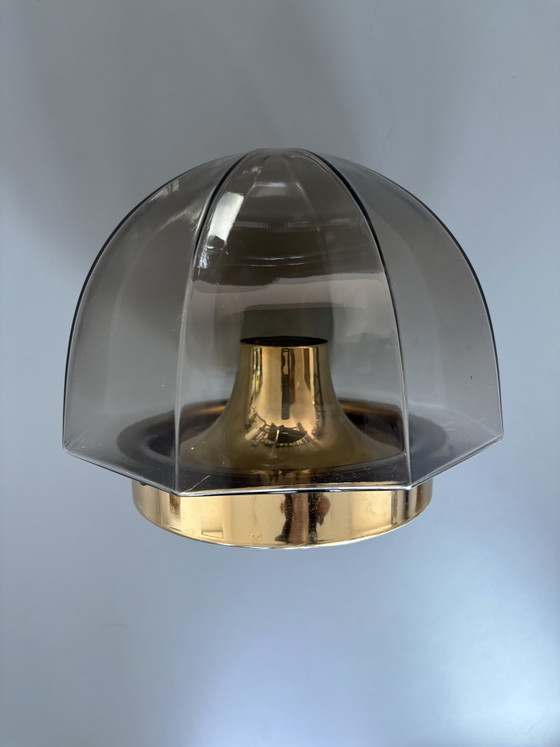 Ikonische Hillebrand-Deckenleuchte – Deckenleuchten, Glass, Metal (photo 4 of 6)