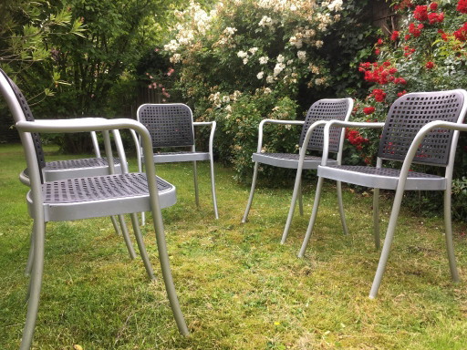 6 chaises argentées DePaDova Vico Magistretti ENSEMBLE