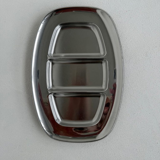 Alessi Servierschüssel aus Edelstahl mit 3 Fächern