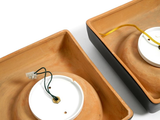 Image 1 of Dos preciosas lámparas de pared de cerámica originales de la Era Espacial de los años 70