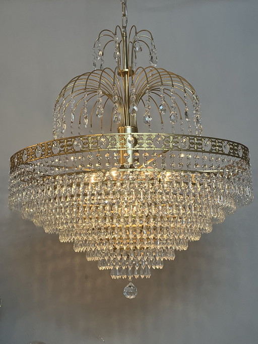 Vintage XXL Design Lustre en cristal Lustre de poche en cristal Lampe pendante