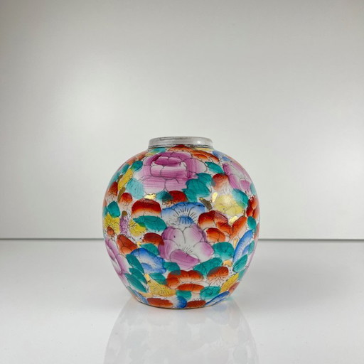Vintage Chinese glazed porcelain vase, 1950/70