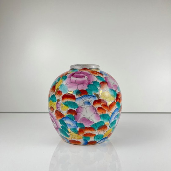 Image 1 of Vintage Chinese glazed porcelain vase, 1950/70