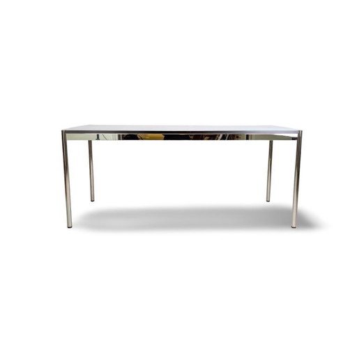 Escritorio USM Haller original, mesa de comedor blanca, mesa de diseño