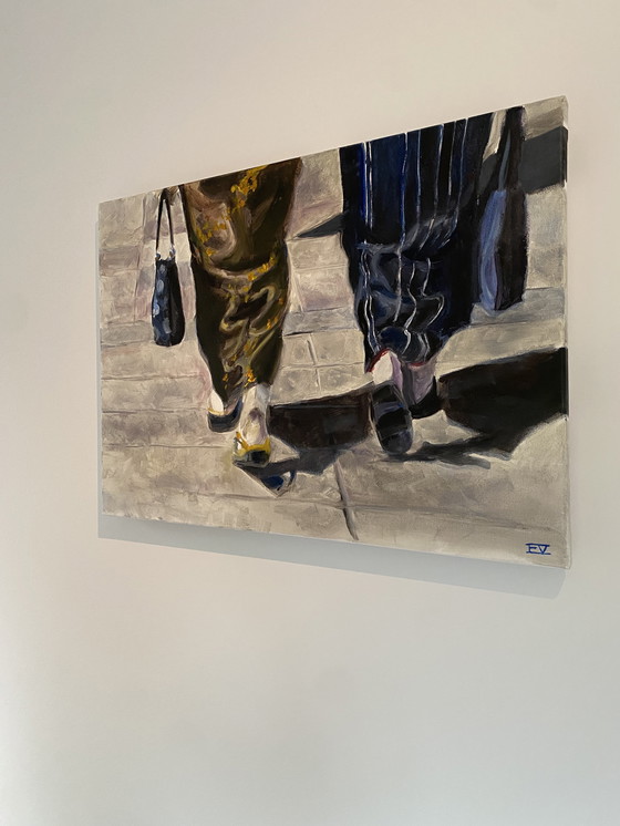 Image 1 of Donne a Kyoto - Olio su tela