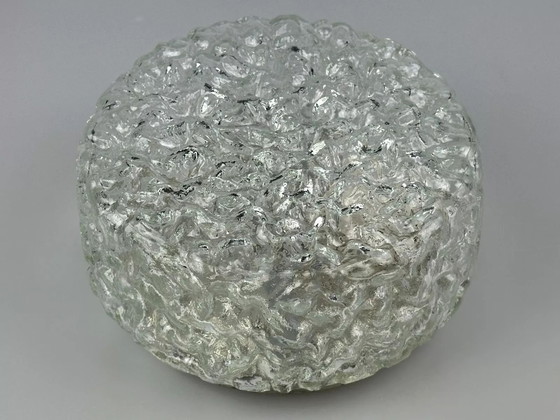 Image 1 of Lampada da soffitto anni &#39;60-&#39;70 Glashütte Limburg Germania Plafoniere in vetro e metallo