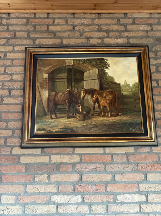 Image 1 of Schilderij van temming