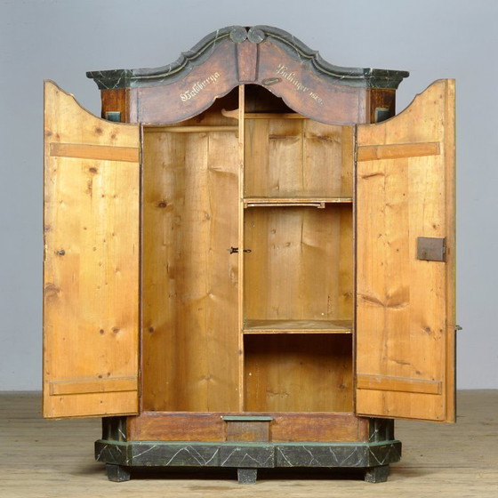 Image 1 of Baule nuziale di arte popolare tedesca, 1842