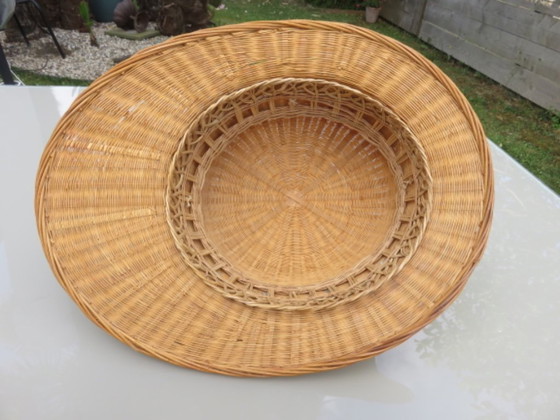Image 1 of Cappello, elmetto coloniale, rattan, vimini, 1960, decorazione murale