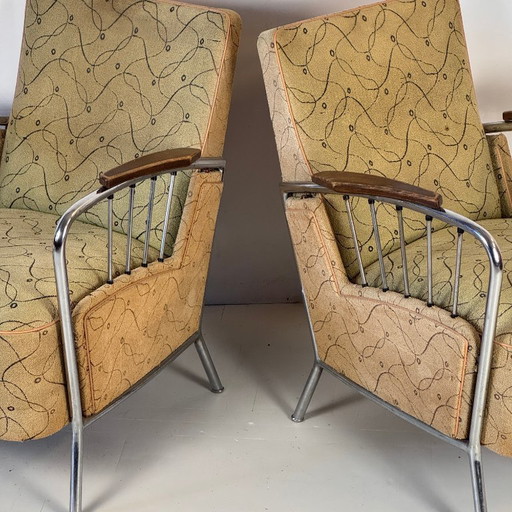 József Peresztegi Tubular Armchair, 1960s — Rare Hungarian Mid-Century Design