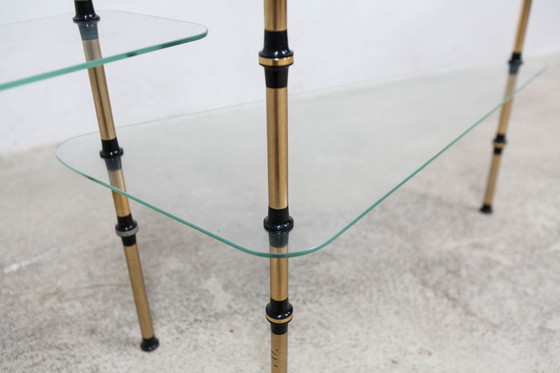 Image 1 of Étagère Présentoir Boulangerie Vitrine de Magasin en Verre et Laiton 1950