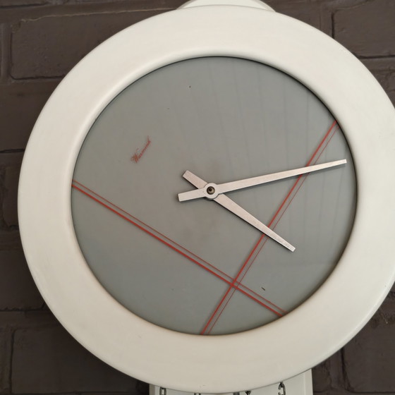 Image 1 of Seltene postmoderne Wanduhr von Warmink – Design im Memphis-Stil – 1980er Jahre