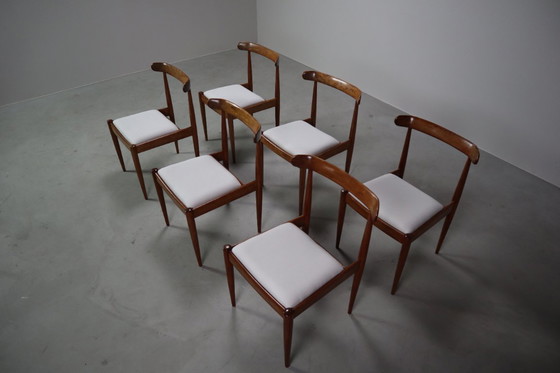 Image 1 of Set of six Alfred Hendrickx Model 500 dining chairs in Rosewood