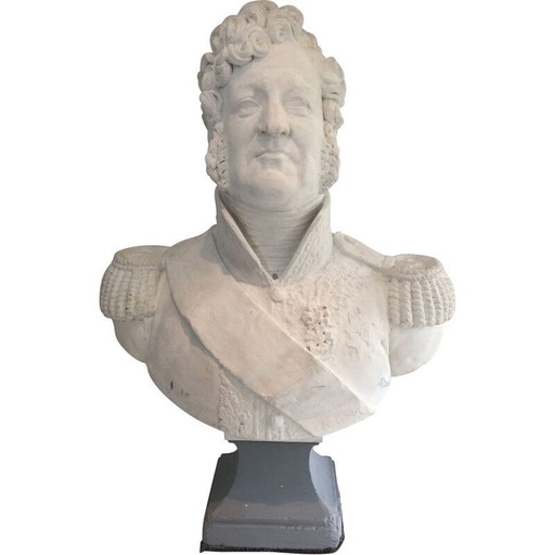 Vintage gipsen buste van Louis-Philippe, 1930