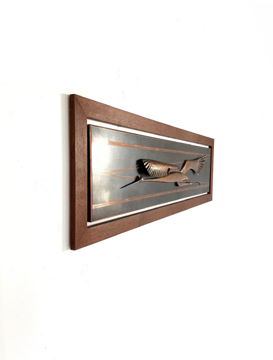 Image 1 of Pannello murale in rame fatto a mano vintage anni '70