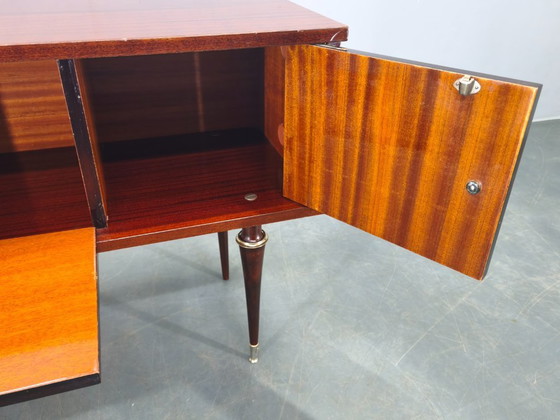Image 1 of Italian Midcentury Sideboard 1950s High Gloss Cabinet Vintage