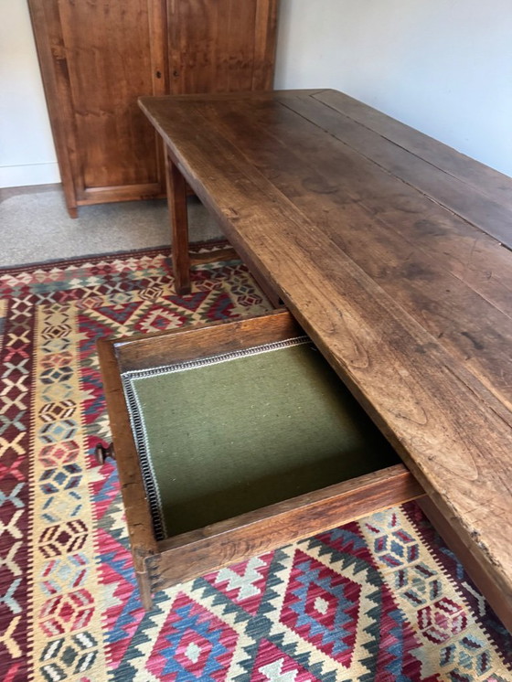 Image 1 of French farmhouse table with bench and chairs