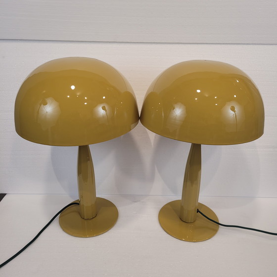 Image 1 of Pareja Lámparas de Mesa, Metal, Color Mostaza, S. XXI – Francia