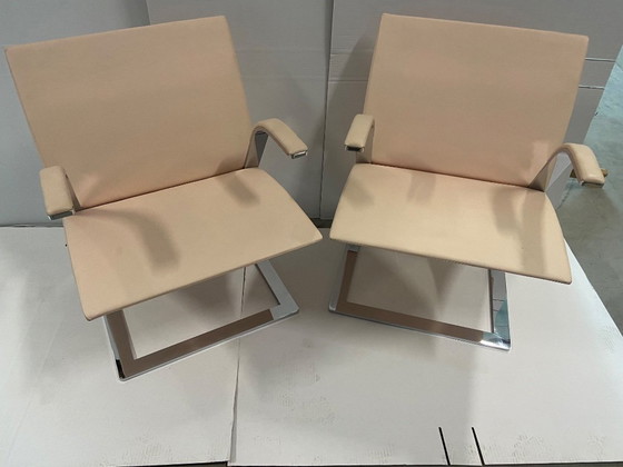 Image 1 of Ensemble de 2 chaises Poltrona Frau Chancellor Design originales